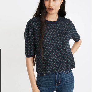 COPY - Madewell Cherry Jacquard Top- NWOT